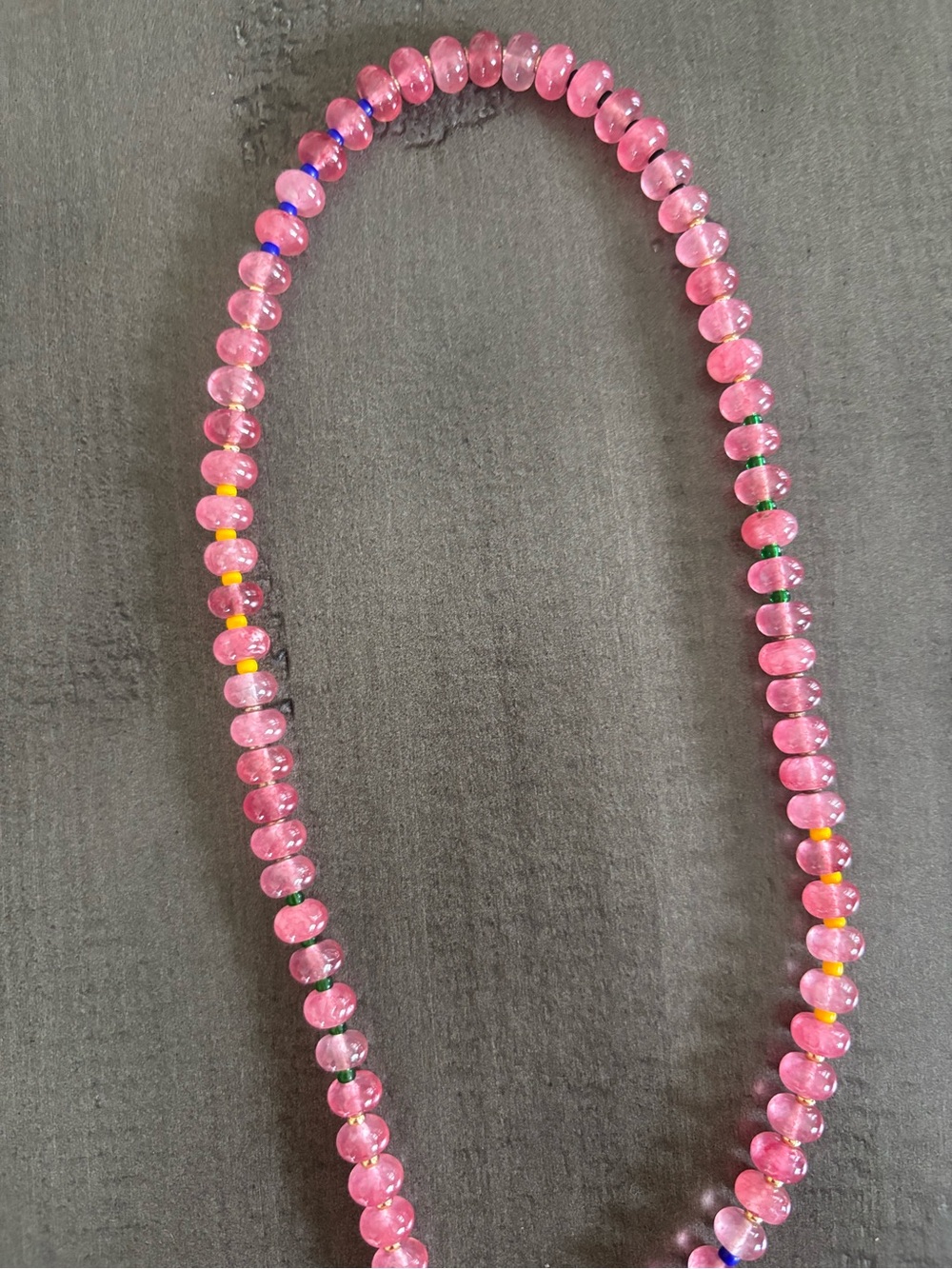 Spicy Dan x parke red quartz beaded necklace - Picture 4 of 6
